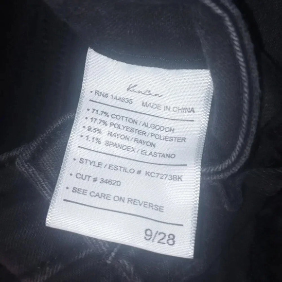 Black Kancan Skinny Jeans Distressed Hem Button Fly Size 9 - Picture 4 of 4